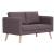 Canapea cu 2 locuri, gri taupe, material textil GartenMobel Dekor