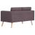 Canapea cu 2 locuri, gri taupe, material textil GartenMobel Dekor