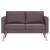 Canapea cu 2 locuri, gri taupe, material textil GartenMobel Dekor