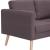 Canapea cu 2 locuri, gri taupe, material textil GartenMobel Dekor