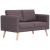 Canapea cu 2 locuri, gri taupe, material textil GartenMobel Dekor