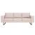 Canapea cu 3 locuri, crem, material textil GartenMobel Dekor