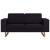 Canapea cu 2 locuri, negru, material textil GartenMobel Dekor