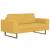 Canapea cu 2 locuri, galben, material textil GartenMobel Dekor