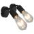 Spoturi luminoase cu becuri filament, 2 buc., negru, 2 W, E27 GartenMobel Dekor