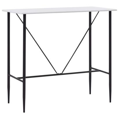 Masă de bar, alb, 120 x 60 x 110 cm, MDF GartenMobel Dekor