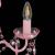 Candelabru cu mărgele, roz, rotund, 3 becuri E14 GartenMobel Dekor