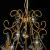 Candelabru cu mărgele de cristal, auriu, rotund, 6 x E14 GartenMobel Dekor