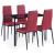Set mobilier de bucătărie, 5 piese, roșu vin GartenMobel Dekor