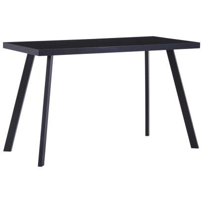 Masă de bucătărie, negru, 120 x 60 x 75 cm, sticlă securizată GartenMobel Dekor