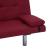 Canapea extensibilă cu două perne, roșu vin, poliester GartenMobel Dekor