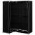 Șifonier de colț, negru, 130 x 87 x 169 cm GartenMobel Dekor