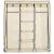 Șifonier cu compartimente și bare, crem, 150x45x175 cm, textil GartenMobel Dekor