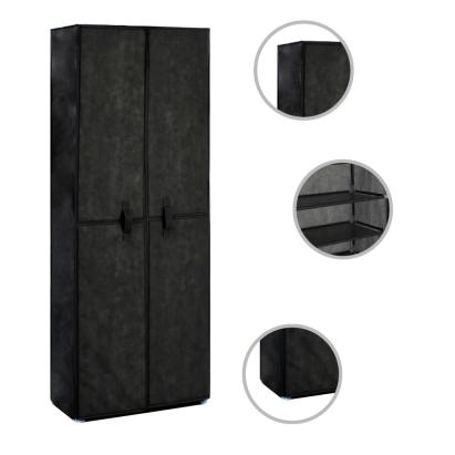 Pantofar, negru, 60 x 30 x 166 cm, material textil GartenMobel Dekor