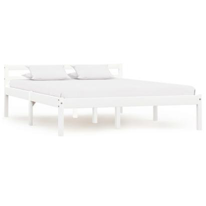 Cadru de pat, alb, 140 x 200 cm, lemn masiv de pin GartenMobel Dekor