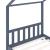 Cadru de pat pentru copii, gri, 90 x 200 cm, lemn masiv de pin GartenMobel Dekor