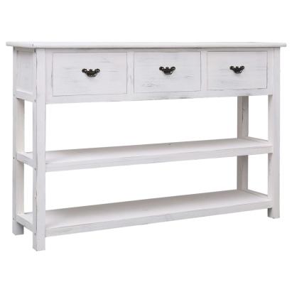 Servantă, alb antichizat, 115x30x76 cm, lemn GartenMobel Dekor
