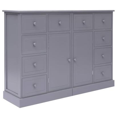 Servantă cu 10 sertare, gri, 113 x 30 x 79 cm, lemn GartenMobel Dekor