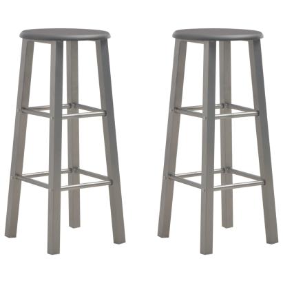 Scaune de bar, 2 buc., antracit, MDF GartenMobel Dekor