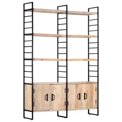Bibliotecă cu 4 rafturi, 124 x 30 x 180 cm, lemn masiv de mango GartenMobel Dekor
