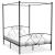 Cadru de pat cu baldachin, negru, 160 x 200 cm, metal  GartenMobel Dekor