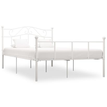 Cadru de pat, alb, 120 x 200 cm, metal GartenMobel Dekor