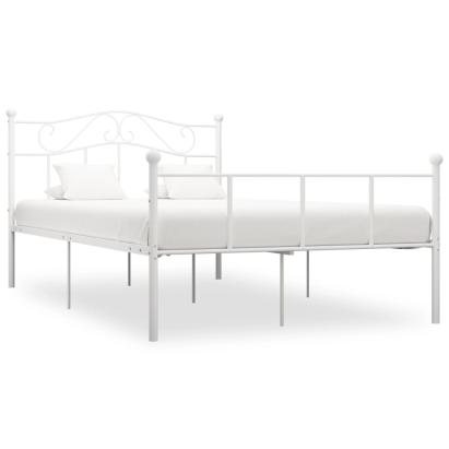 Cadru de pat, alb, 140 x 200 cm, metal GartenMobel Dekor