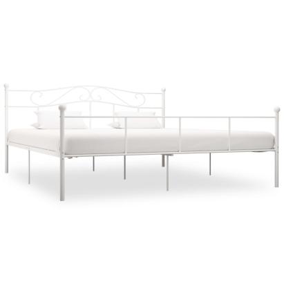 Cadru de pat, alb, 180 x 200 cm, metal GartenMobel Dekor