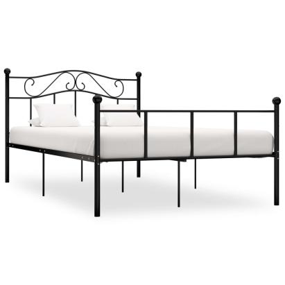 Cadru de pat, negru, 140 x 200 cm, metal GartenMobel Dekor