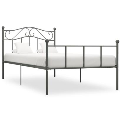 Cadru de pat, gri, 100 x 200 cm, metal GartenMobel Dekor
