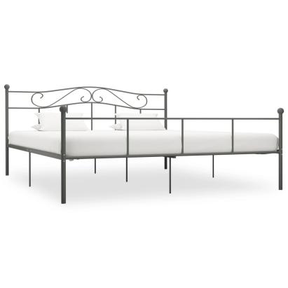 Cadru de pat, gri, 180 x 200 cm, metal GartenMobel Dekor
