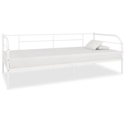 Cadru pat de zi, alb, 90 x 200 cm, metal GartenMobel Dekor