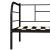 Cadru pat de zi, negru, 90 x 200 cm, metal GartenMobel Dekor