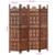 Paravan cameră sculptat manual 4 panouri maro 160x165 cm mango GartenMobel Dekor