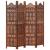 Paravan cameră sculptat manual 4 panouri maro 160x165 cm mango GartenMobel Dekor