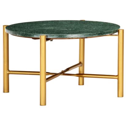 Masă de cafea verde 60x60x35 cm piatră naturală aspect marmură GartenMobel Dekor