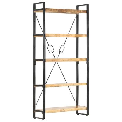 Bibliotecă cu 5 rafturi, 90 x 30 x 180 cm, lemn masiv de mango GartenMobel Dekor