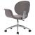 Scaun de sufragerie pivotant, gri, material textil GartenMobel Dekor