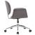 Scaun de sufragerie pivotant, gri, material textil GartenMobel Dekor