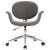 Scaun de sufragerie pivotant, gri, material textil GartenMobel Dekor