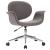 Scaun de sufragerie pivotant, gri, material textil GartenMobel Dekor