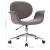 Scaun de sufragerie pivotant, gri, material textil GartenMobel Dekor
