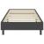 Cadru pat continental, gri, 80x200 cm, material textil GartenMobel Dekor