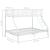 Cadru de pat supraetajat, alb, 140 x 200/90 x 200 cm, metal GartenMobel Dekor