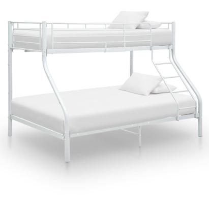 Cadru de pat supraetajat, alb, 140 x 200/90 x 200 cm, metal GartenMobel Dekor