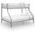 Cadru de pat supraetajat, gri, 140 x 200/90 x 200 cm, metal GartenMobel Dekor