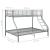 Cadru de pat supraetajat, gri, 140 x 200/90 x 200 cm, metal GartenMobel Dekor