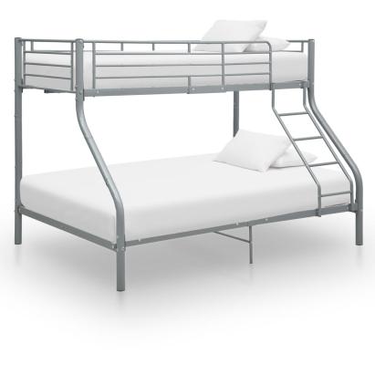 Cadru de pat supraetajat, gri, 140 x 200/90 x 200 cm, metal GartenMobel Dekor