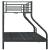 Cadru de pat supraetajat, negru, 140 x 200/90 x 200 cm, metal GartenMobel Dekor