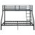 Cadru de pat supraetajat, negru, 140 x 200/90 x 200 cm, metal GartenMobel Dekor